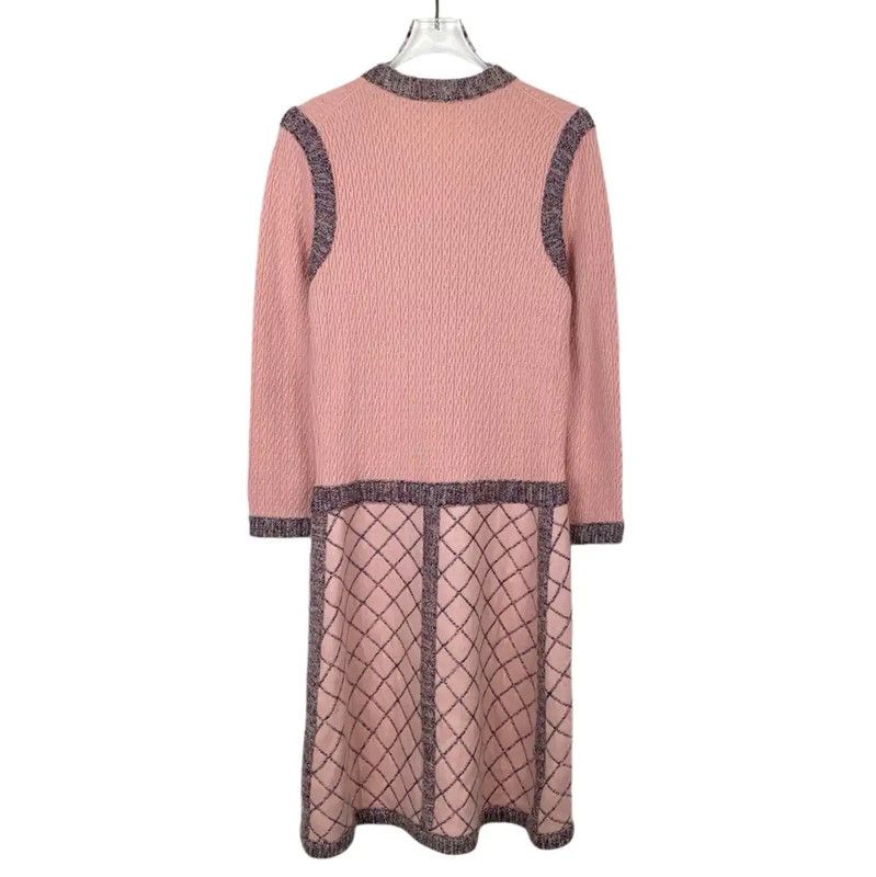 Chanel Chanel Pink Cashmere Blend Dress for Women 0089 Size S / US 4 / IT 40 - 2 Thumbnail