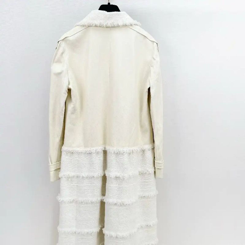 Chanel Chanel White Sheepskin Long Winter Coat 0089 Size S / US 4 / IT 40 - 2 Thumbnail
