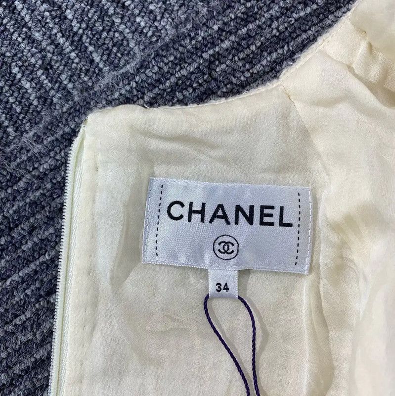Chanel Chanel Light Yellow Cotton Blend Dress for Women 0089 Size S / US 4 / IT 40 - 5 Thumbnail