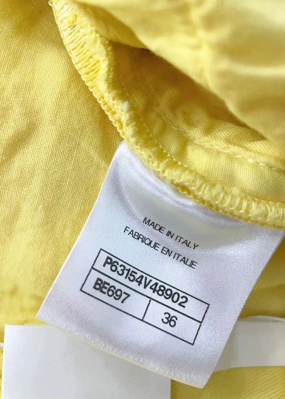 Chanel Chanel Spring Autumn Yellow Cotton Pants 0089 Size 23" - 8 Thumbnail