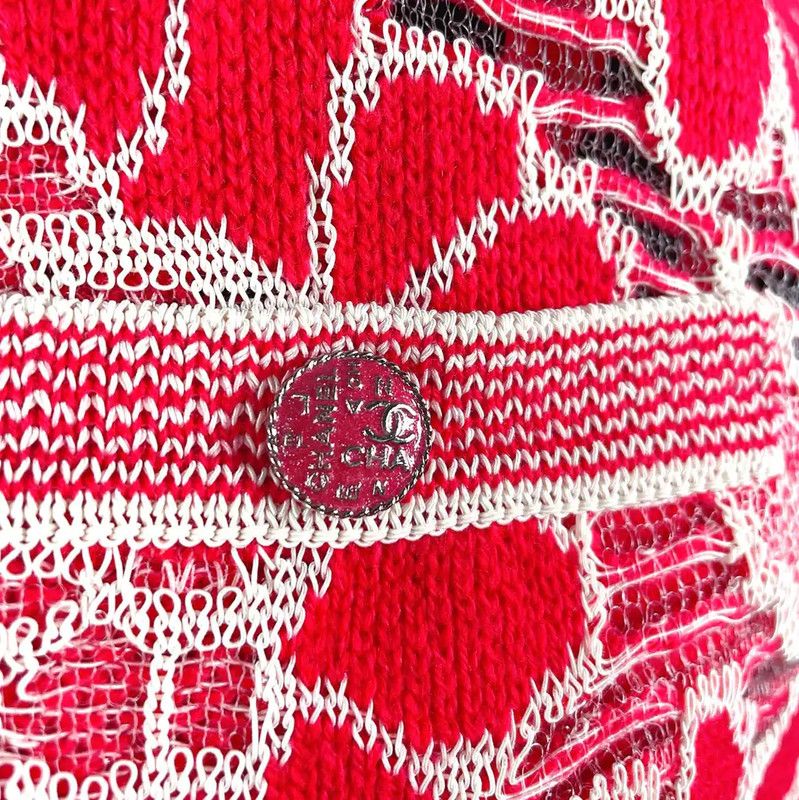 Chanel Chanel Red Wool Blend Short Sleeve T-Shirt 0089 Size S / US 4 / IT 40 - 6 Thumbnail