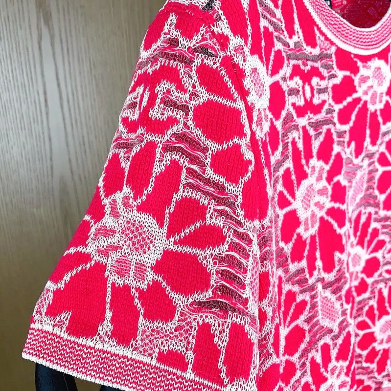 Chanel Chanel Red Wool Blend Short Sleeve T-Shirt 0089 Size S / US 4 / IT 40 - 5 Thumbnail