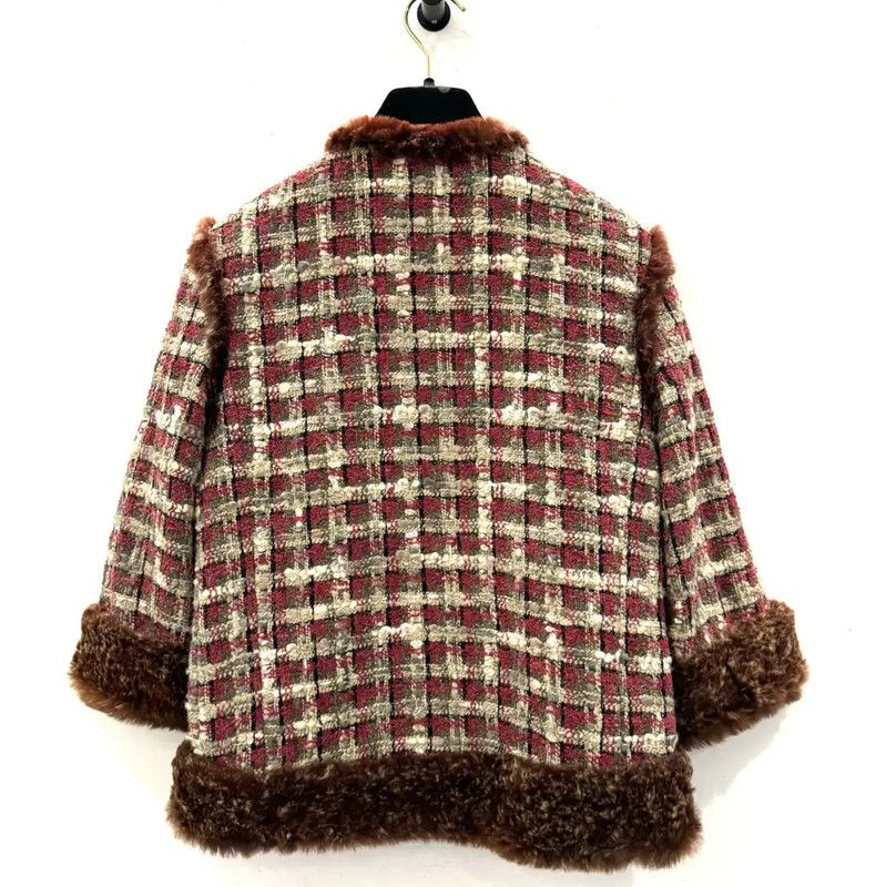 Chanel Chanel Red Cotton Women's Jacket 0089 Size S / US 4 / IT 40 - 3 Thumbnail