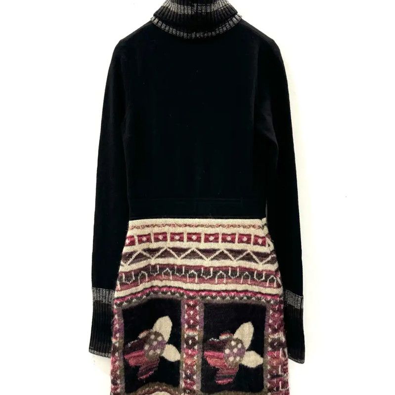 Chanel Chanel Black Wool Dress with Unique Design 0089 Size S / US 4 / IT 40 - 2 Thumbnail