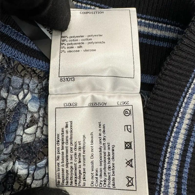 Chanel Chanel Women's Blue Polyester Jacket 0089 Size S / US 4 / IT 40 - 6 Thumbnail