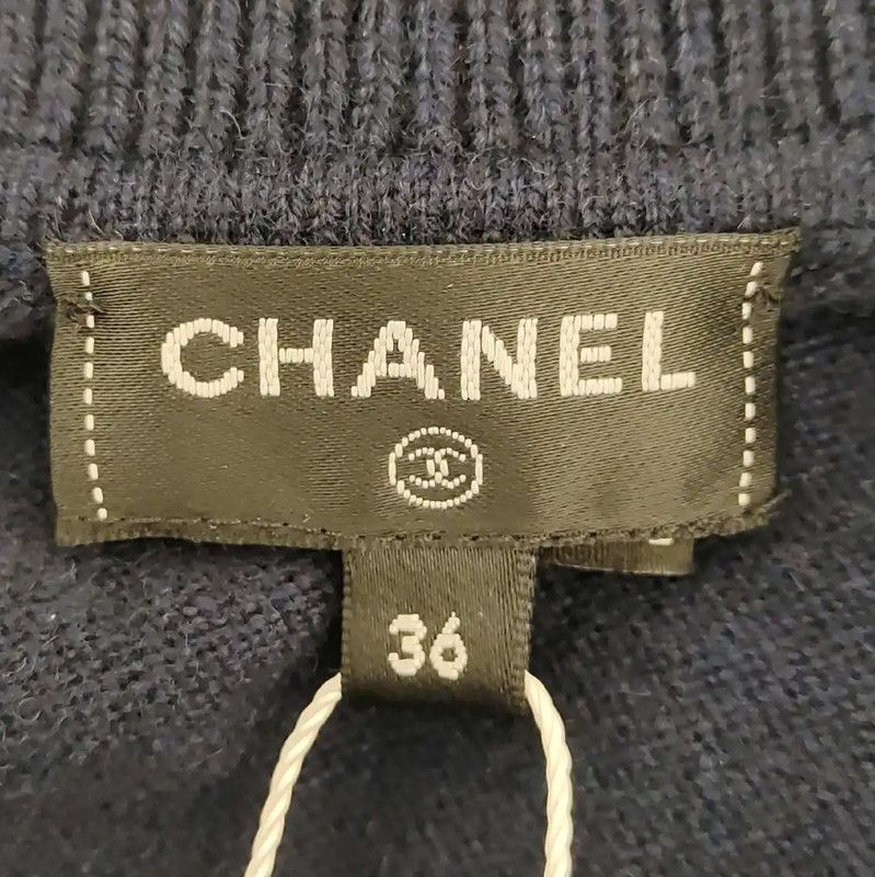 Chanel Chanel Black Cotton Women’s Pullover Sweater 0089 Size M / US 6-8 / IT 42-44 - 5 Thumbnail