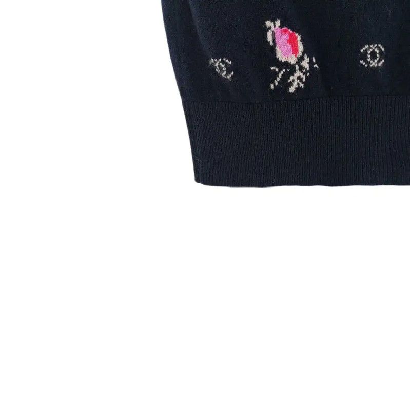 Chanel Chanel Black Cotton Women’s Pullover Sweater 0089 Size M / US 6-8 / IT 42-44 - 4 Thumbnail