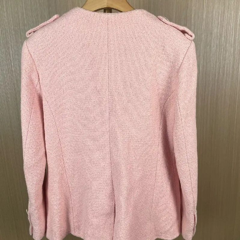 Chanel Chanel Pink Cotton Cardigan for Women 0089 Size L / US 10 / IT 46 - 2 Thumbnail