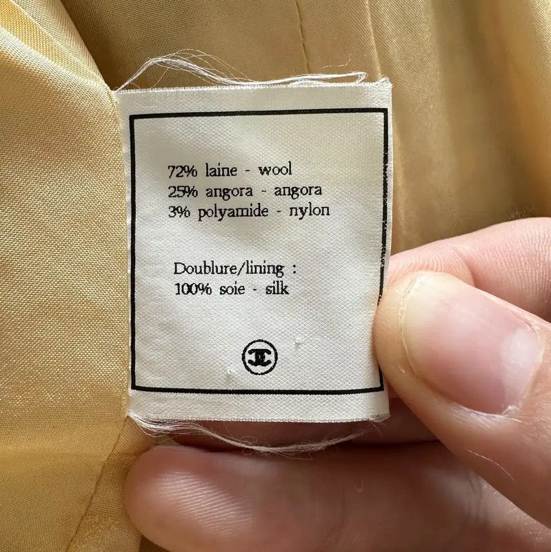 Chanel Chanel Yellow Wool Women's Jacket 0089 Size XL / US 12-14 / IT 48-50 - 8 Thumbnail