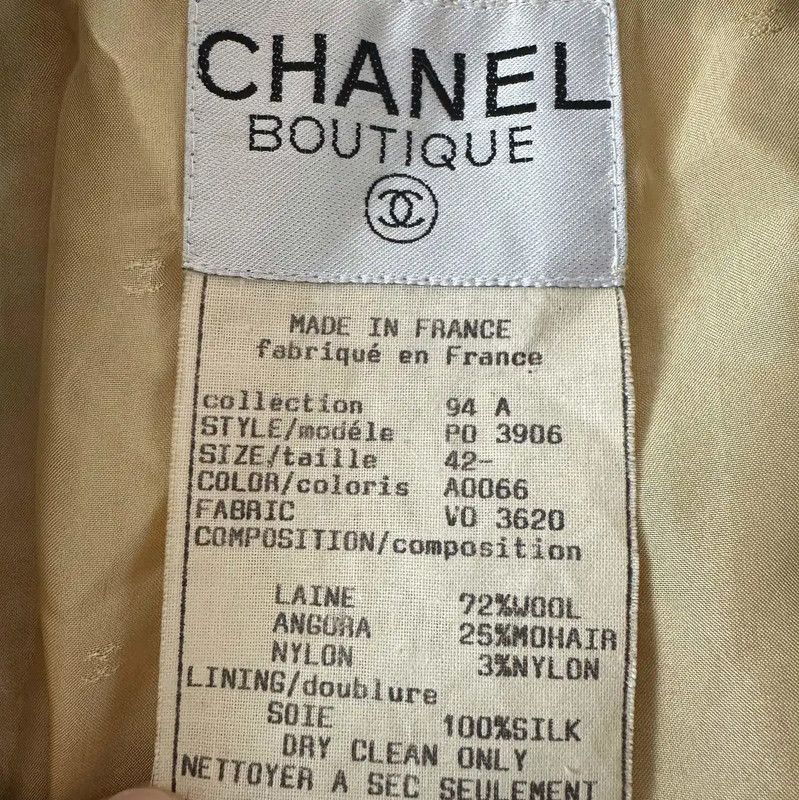 Chanel Chanel Yellow Wool Women's Jacket 0089 Size XL / US 12-14 / IT 48-50 - 6 Thumbnail