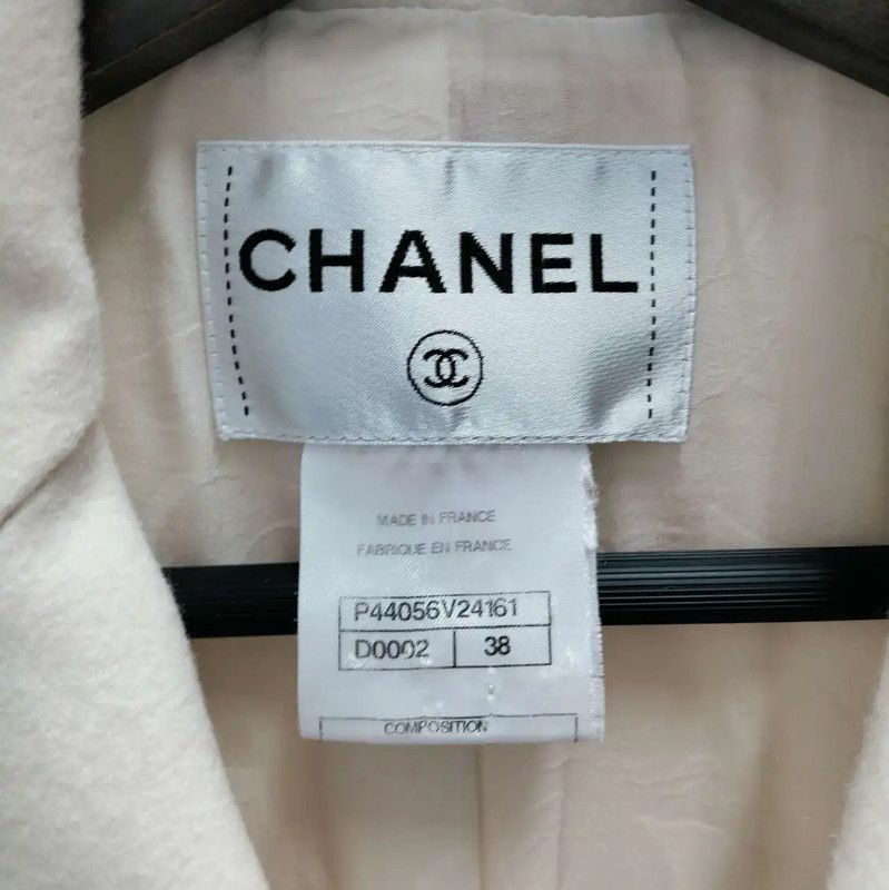 Chanel Chanel Women's Long White Coat for Spring/Fall 0089 Size M / US 6-8 / IT 42-44 - 3 Thumbnail