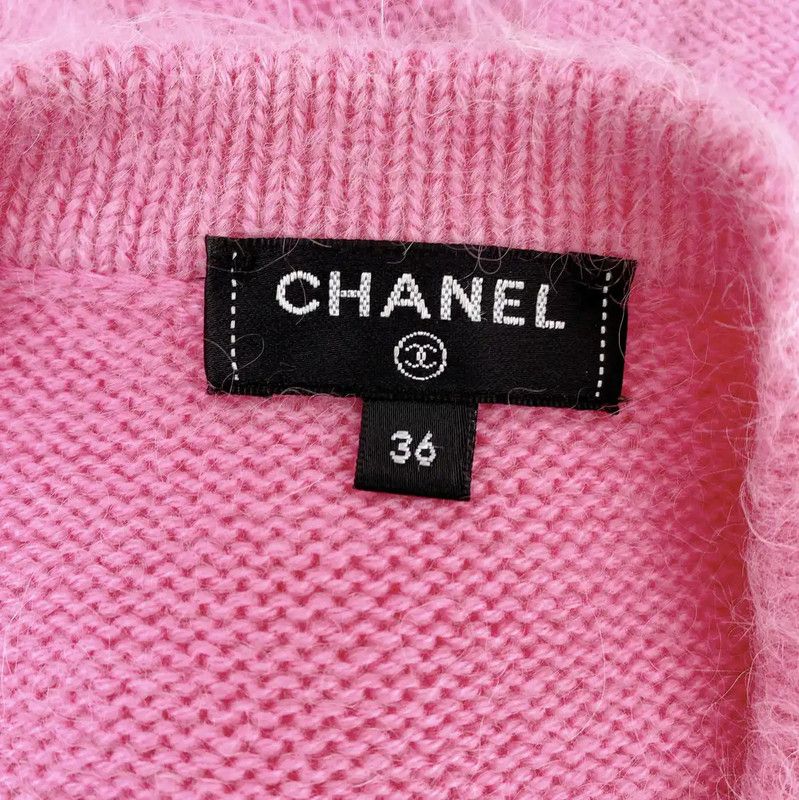 Chanel Chanel Pink Cashmere Long Sleeve Sweater For Women 0089 Size S / US 4 / IT 40 - 6 Thumbnail