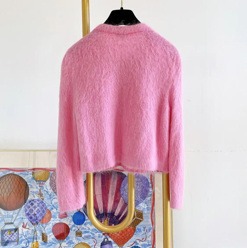 Chanel Chanel Pink Cashmere Long Sleeve Sweater For Women 0089 Size S / US 4 / IT 40 - 2 Thumbnail