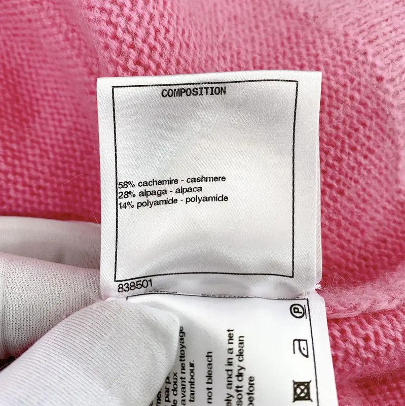 Chanel Chanel Pink Cashmere Long Sleeve Sweater For Women 0089 Size S / US 4 / IT 40 - 8 Thumbnail