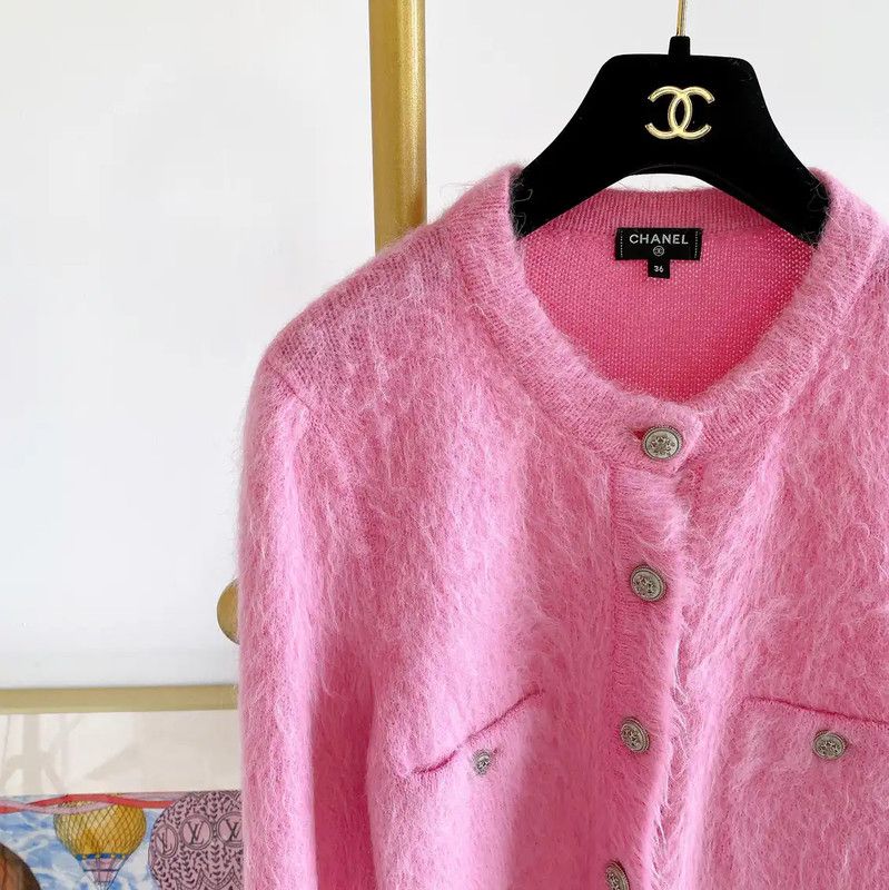 Chanel Chanel Pink Cashmere Long Sleeve Sweater For Women 0089 Size S / US 4 / IT 40 - 3 Thumbnail