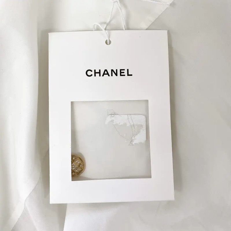 Chanel Chanel White Ruffled Cropped Shirt for Summer 0089 Size XS / US 0-2 / IT 36-38 - 9 Thumbnail
