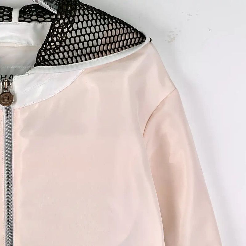 Chanel Chanel Pink Polyester Women's Jacket 0089 Size S / US 4 / IT 40 - 3 Thumbnail