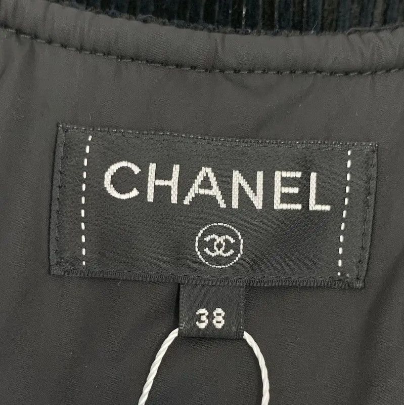 Chanel Chanel Black Cotton Women's Overalls 0089 Size 23" - 6 Thumbnail