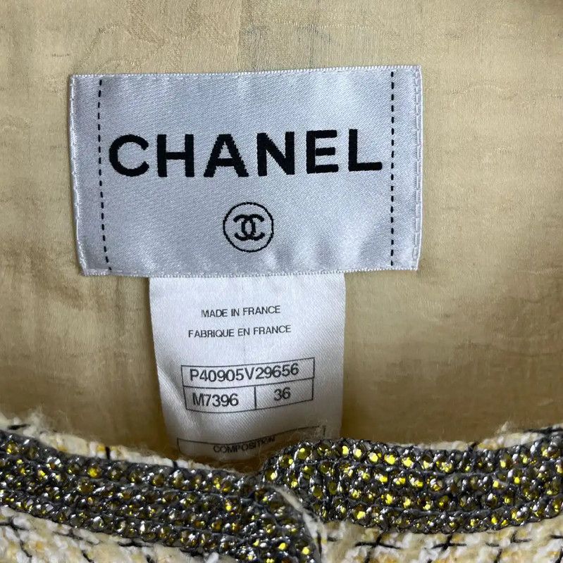 Chanel Chanel Gold Cotton Women's Jacket 0089 Size M / US 6-8 / IT 42-44 - 4 Thumbnail