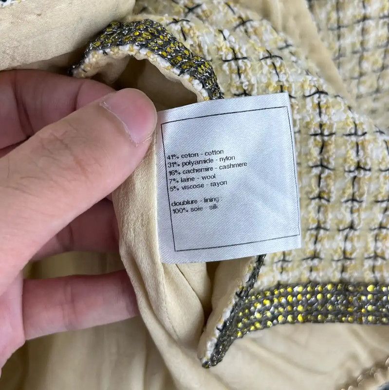 Chanel Chanel Gold Cotton Women's Jacket 0089 Size M / US 6-8 / IT 42-44 - 5 Thumbnail