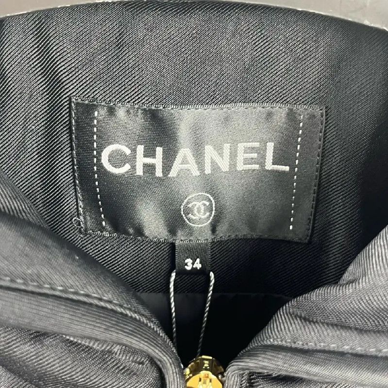 Chanel Chanel XS Black Polyester Women's Jacket 0089 Size XS / US 0-2 / IT 36-38 - 5 Thumbnail