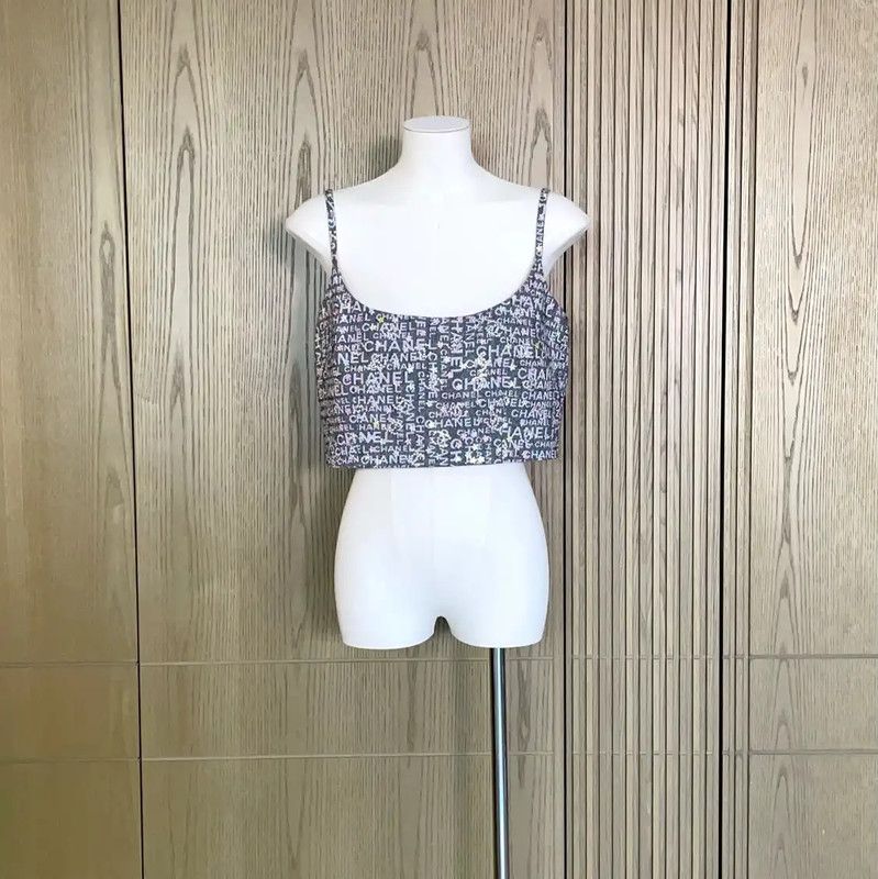 Chanel Chanel Summer Gray Embroidered Sequin Tank Top 0089 Size S / US 4 / IT 40 - 2 Thumbnail