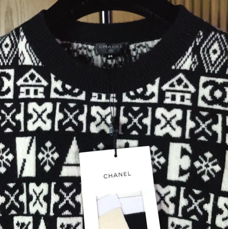 Chanel Chanel Black Cashmere Long Sleeve Sweater 0089 Size S / US 4 / IT 40 - 7 Thumbnail