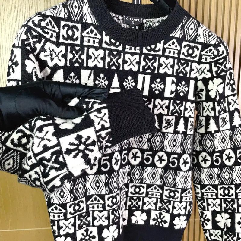 Chanel Chanel Black Cashmere Long Sleeve Sweater 0089 Size S / US 4 / IT 40 - 5 Thumbnail