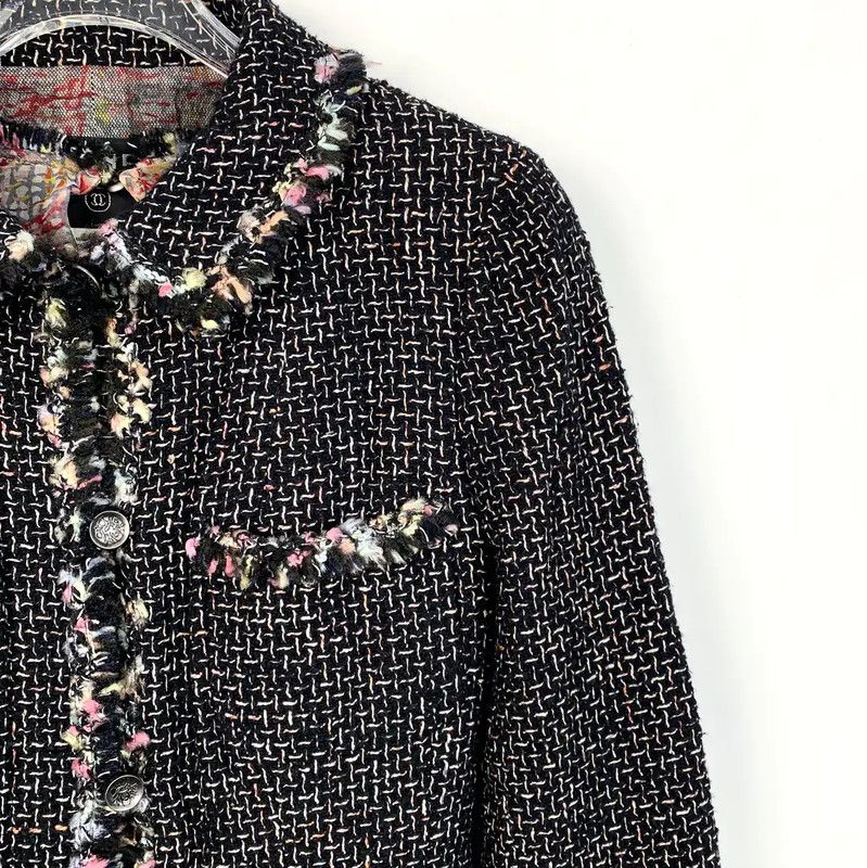 Chanel Chanel Black Women's Jacket XS 0089 Size XS / US 0-2 / IT 36-38 - 3 Thumbnail
