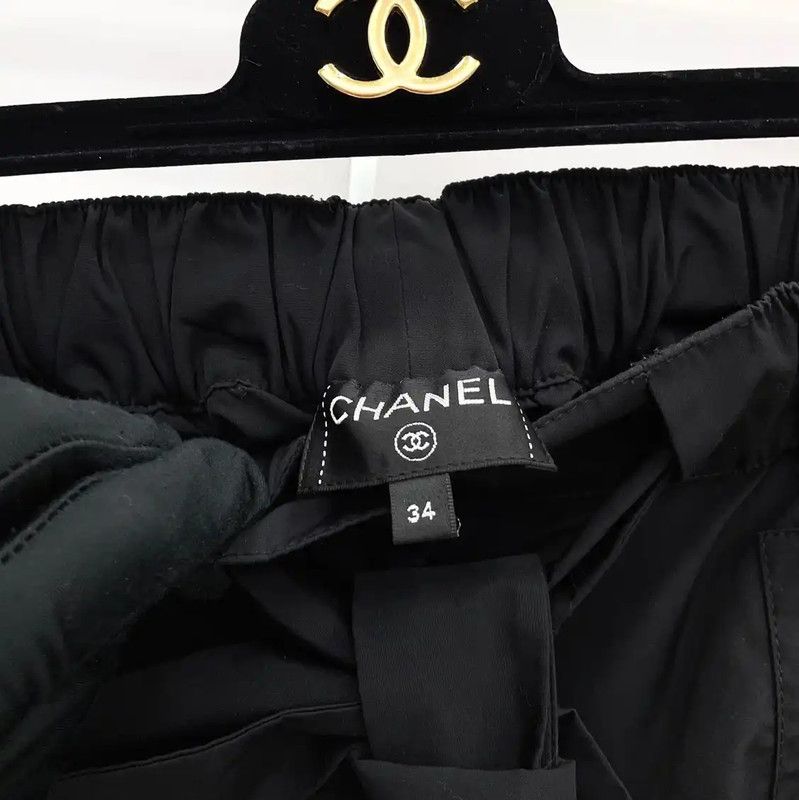 Chanel Chanel Black Cotton Blend Women's Shorts 0089 Size 23" - 7 Thumbnail