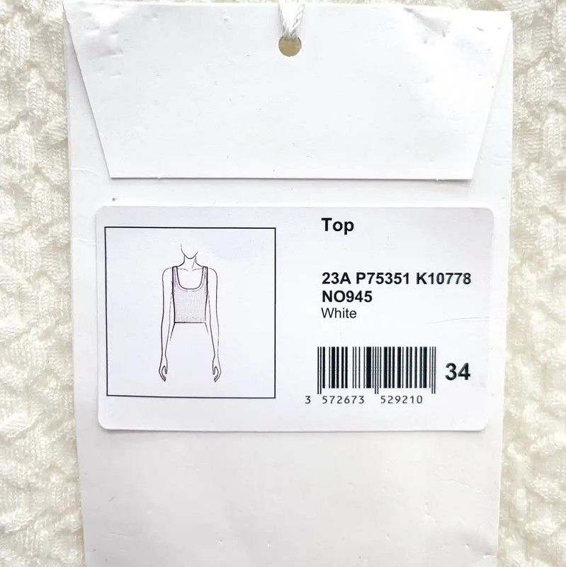 Chanel Chanel White Cashmere Women's T-Shirt 0089 Size S / US 4 / IT 40 - 7 Thumbnail