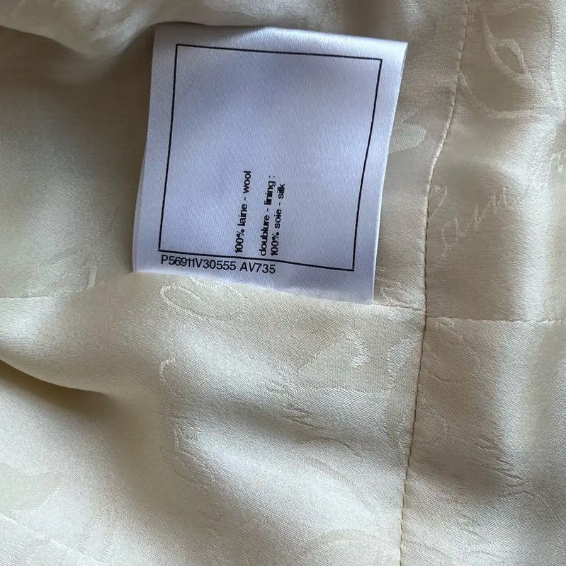 Chanel Chanel Off-White Wool Women's Jacket 0089 Size S / US 4 / IT 40 - 4 Thumbnail