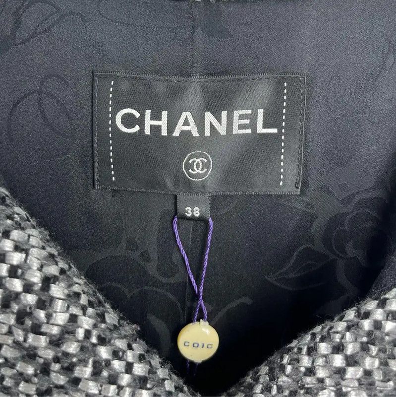 Chanel Chanel Gray Wool Cardigan with Hood 0089 Size M / US 6-8 / IT 42-44 - 4 Thumbnail