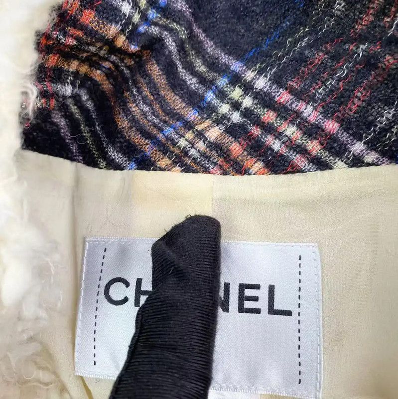 Chanel Chanel Ivory Wool Women's Jacket 0089 Size ONE SIZE - 5 Thumbnail
