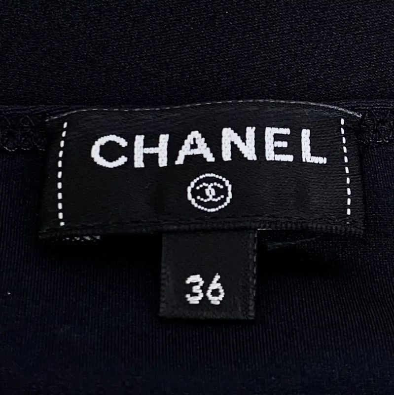 Chanel Chanel Black Off-Shoulder Short Sleeve Top 0089 Size XS / US 0-2 / IT 36-38 - 5 Thumbnail