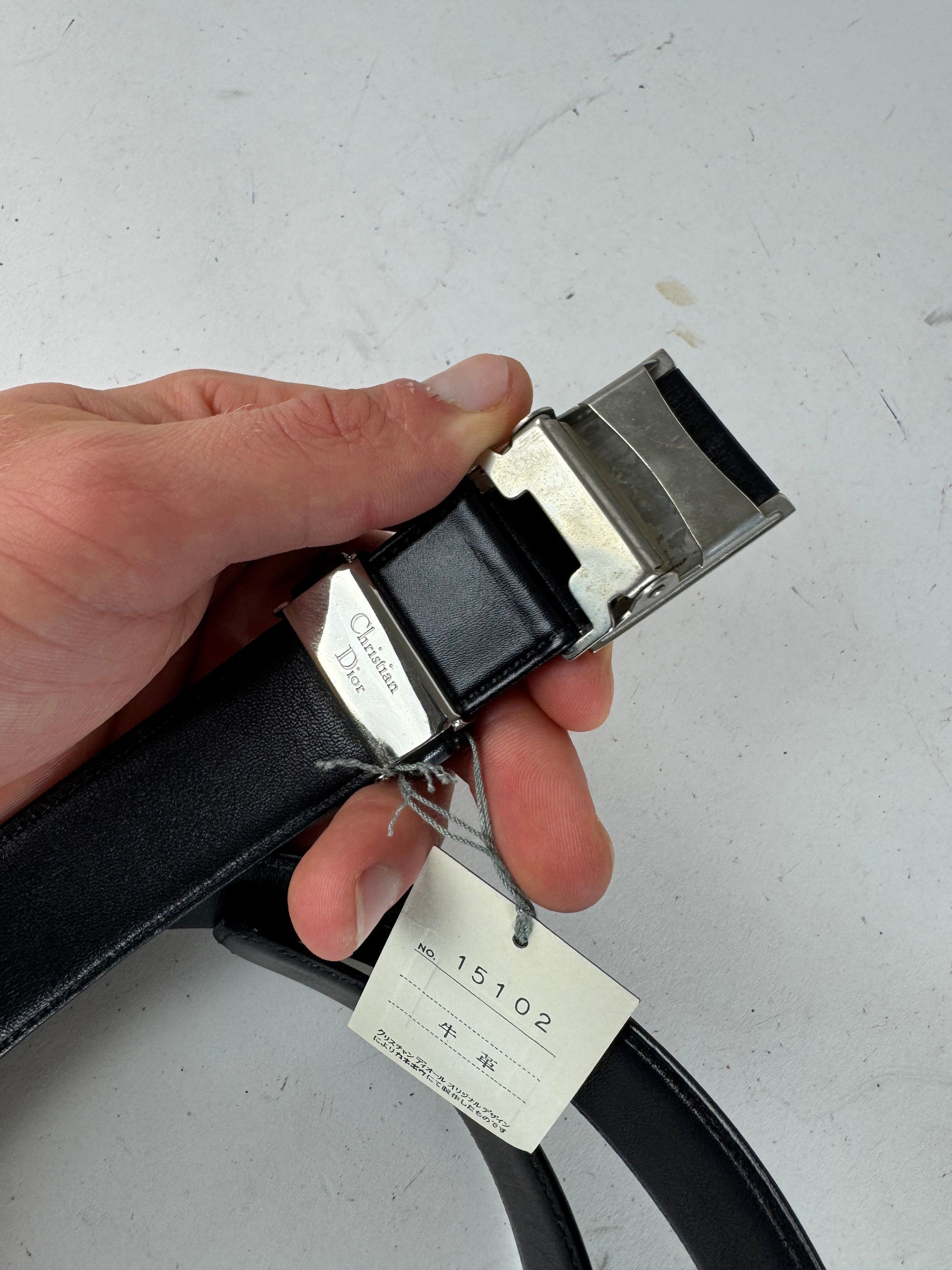 Dior Vintage Leather Belt Black new with Tag Size ONE SIZE - 5 Thumbnail