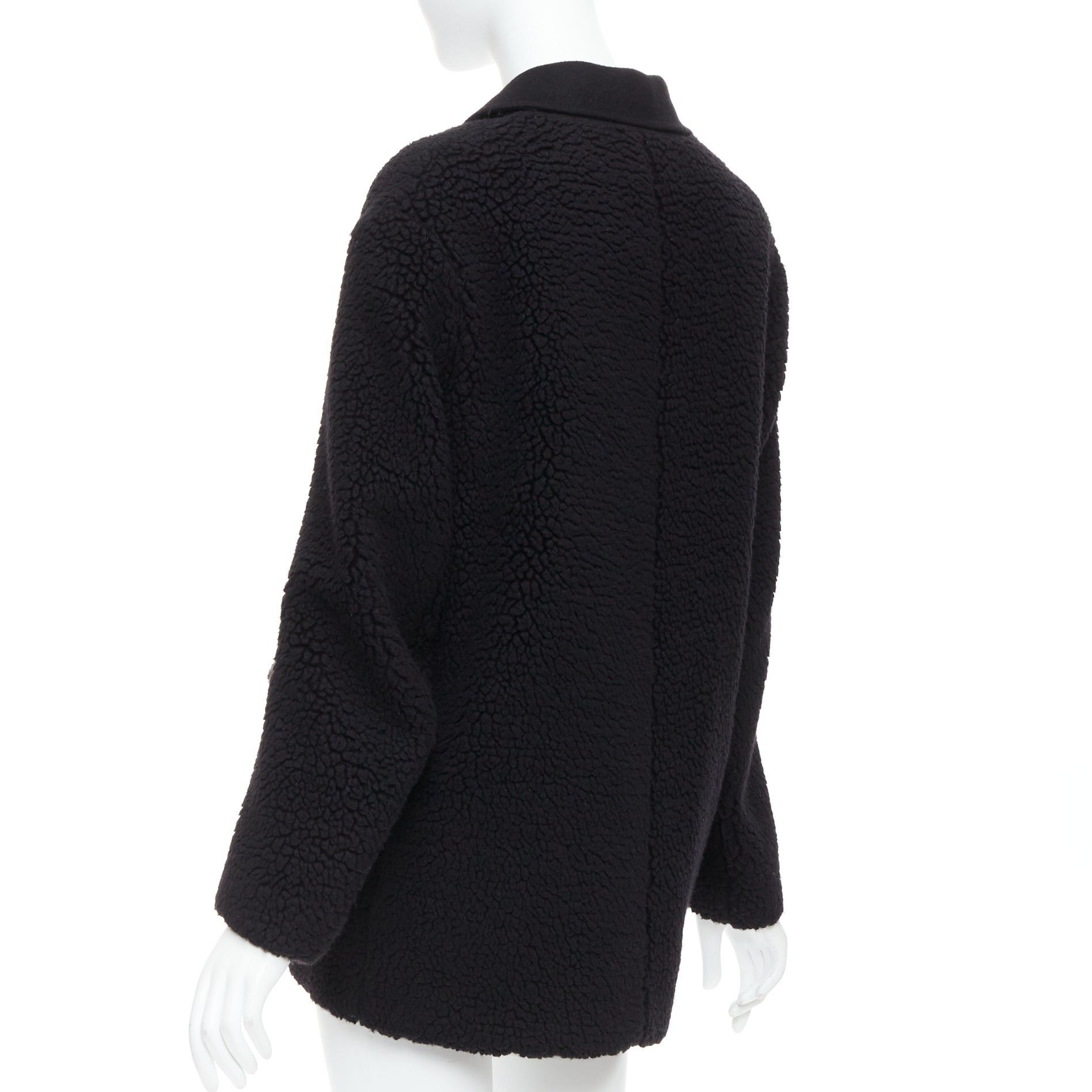 Dior DIOR 100% cashmere black teddy textured pocketed coat FR34 XS Size XS / US 0-2 / IT 36-38 - 7 Thumbnail