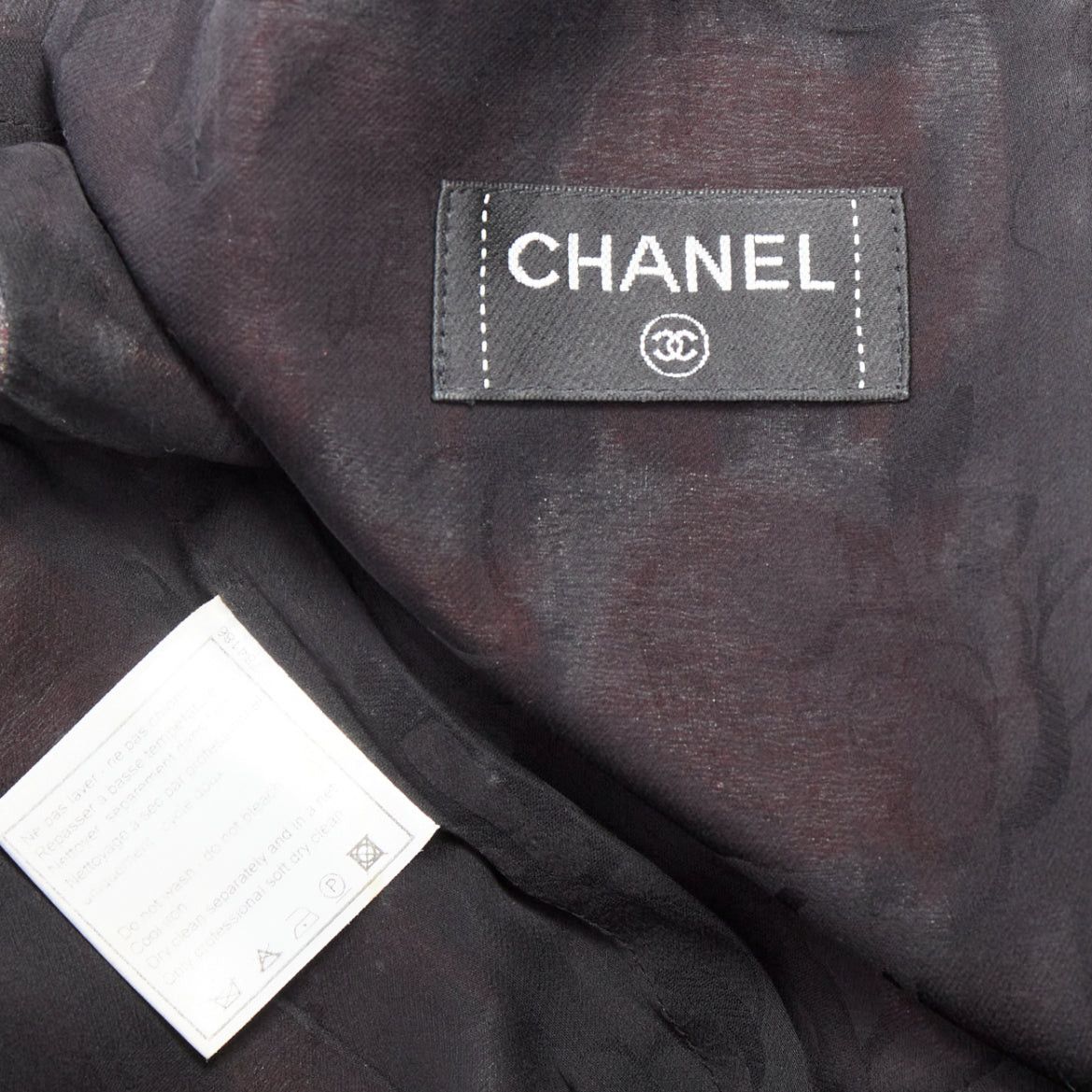 Chanel CHANEL 08A Paris-Venice navy red houndstooth print wool silk shift dress Size M / US 6-8 / IT 42-44 - 8 Thumbnail