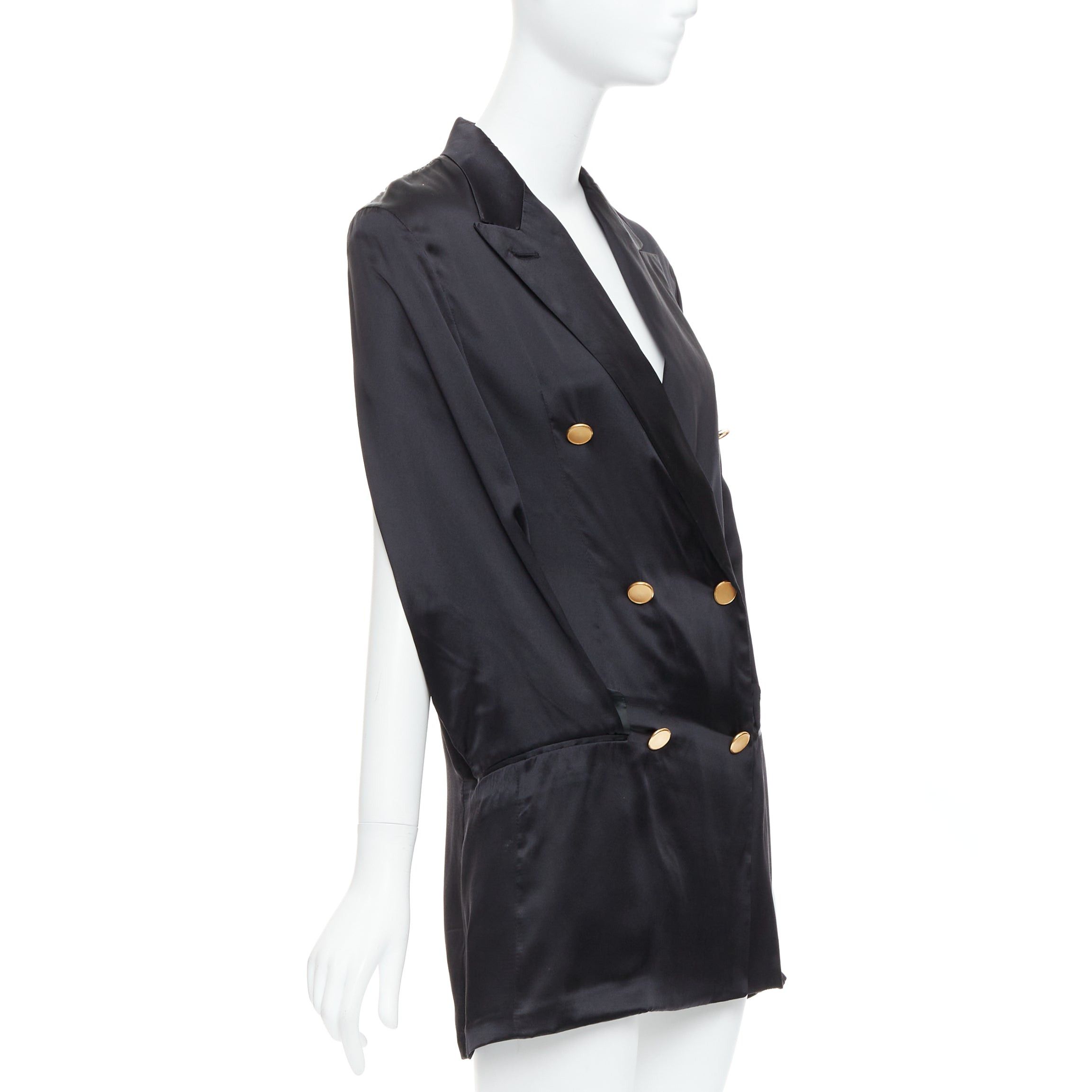 Maison Margiela rare MAISON MARTIN MARGIELA 2012 Runway black tucked sleeve blazer dress IT36 XXS Size S / US 4 / IT 40 - 3 Thumbnail