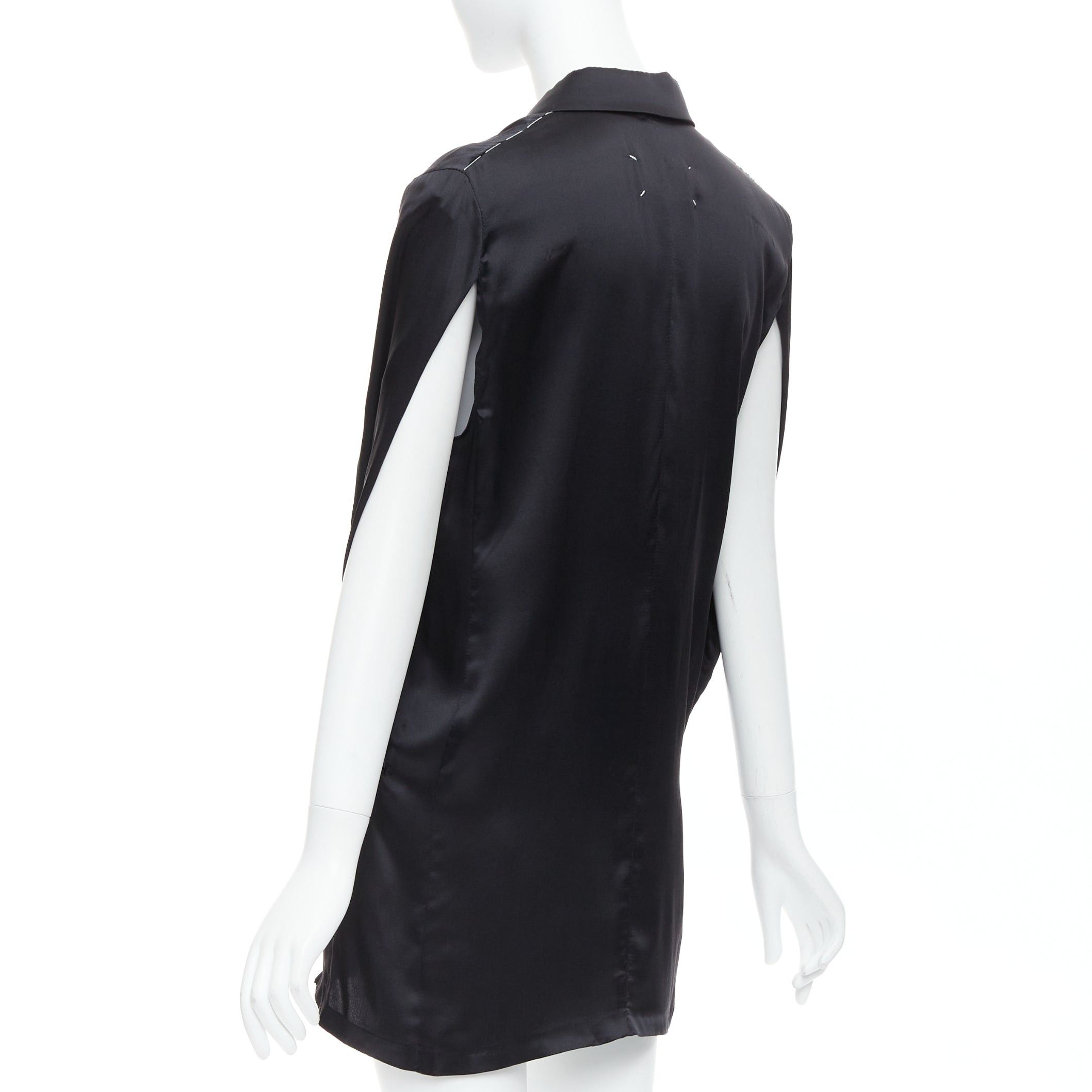 Maison Margiela rare MAISON MARTIN MARGIELA 2012 Runway black tucked sleeve blazer dress IT36 XXS Size S / US 4 / IT 40 - 6 Thumbnail