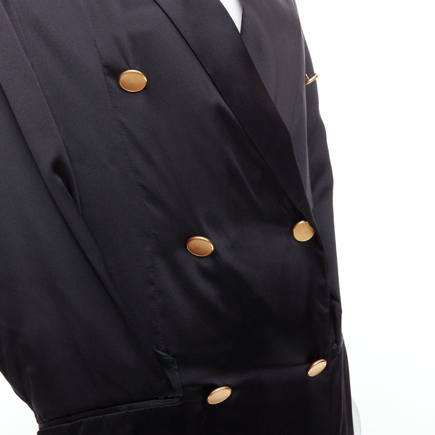 Maison Margiela rare MAISON MARTIN MARGIELA 2012 Runway black tucked sleeve blazer dress IT36 XXS Size S / US 4 / IT 40 - 2 Thumbnail