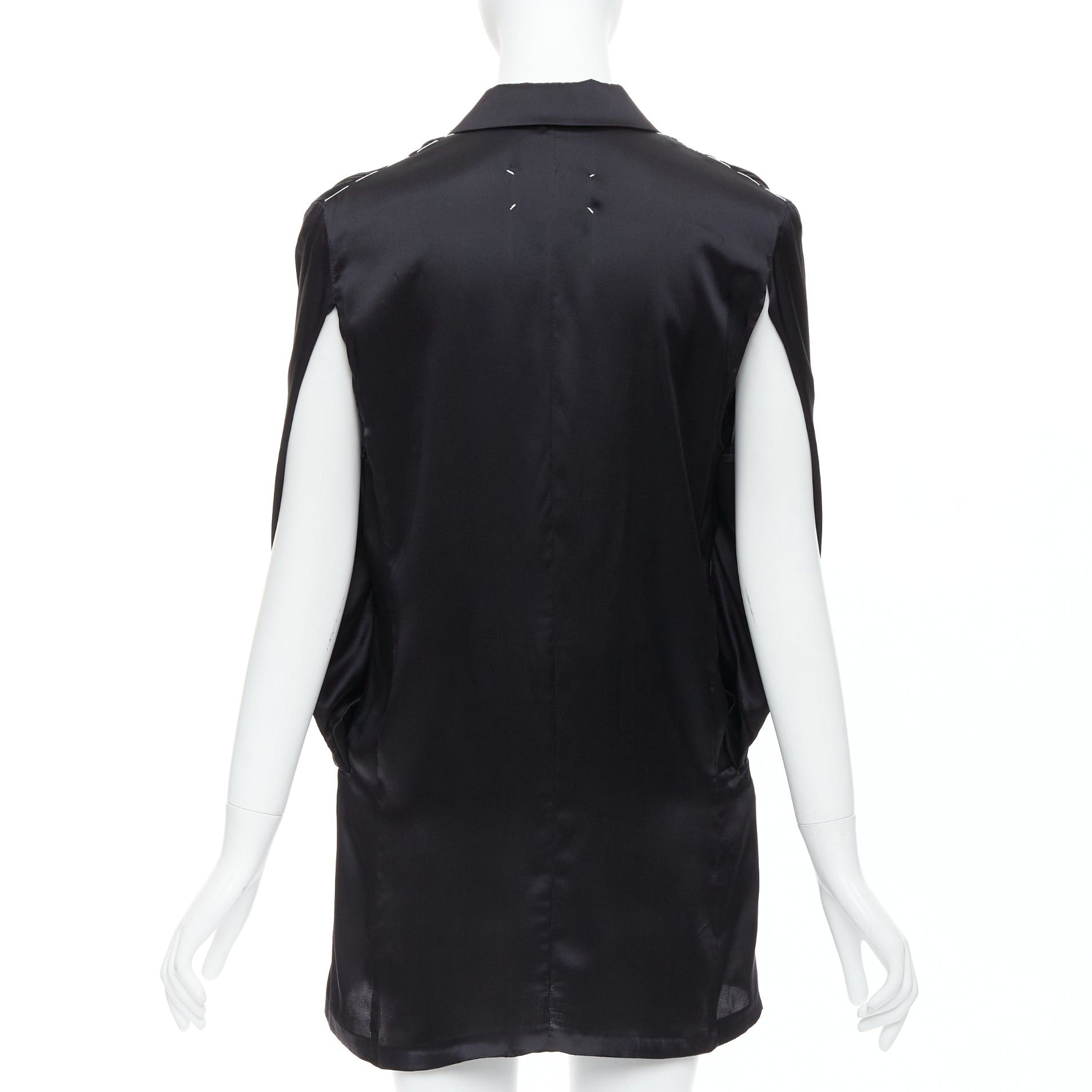 Maison Margiela rare MAISON MARTIN MARGIELA 2012 Runway black tucked sleeve blazer dress IT36 XXS Size S / US 4 / IT 40 - 5 Thumbnail