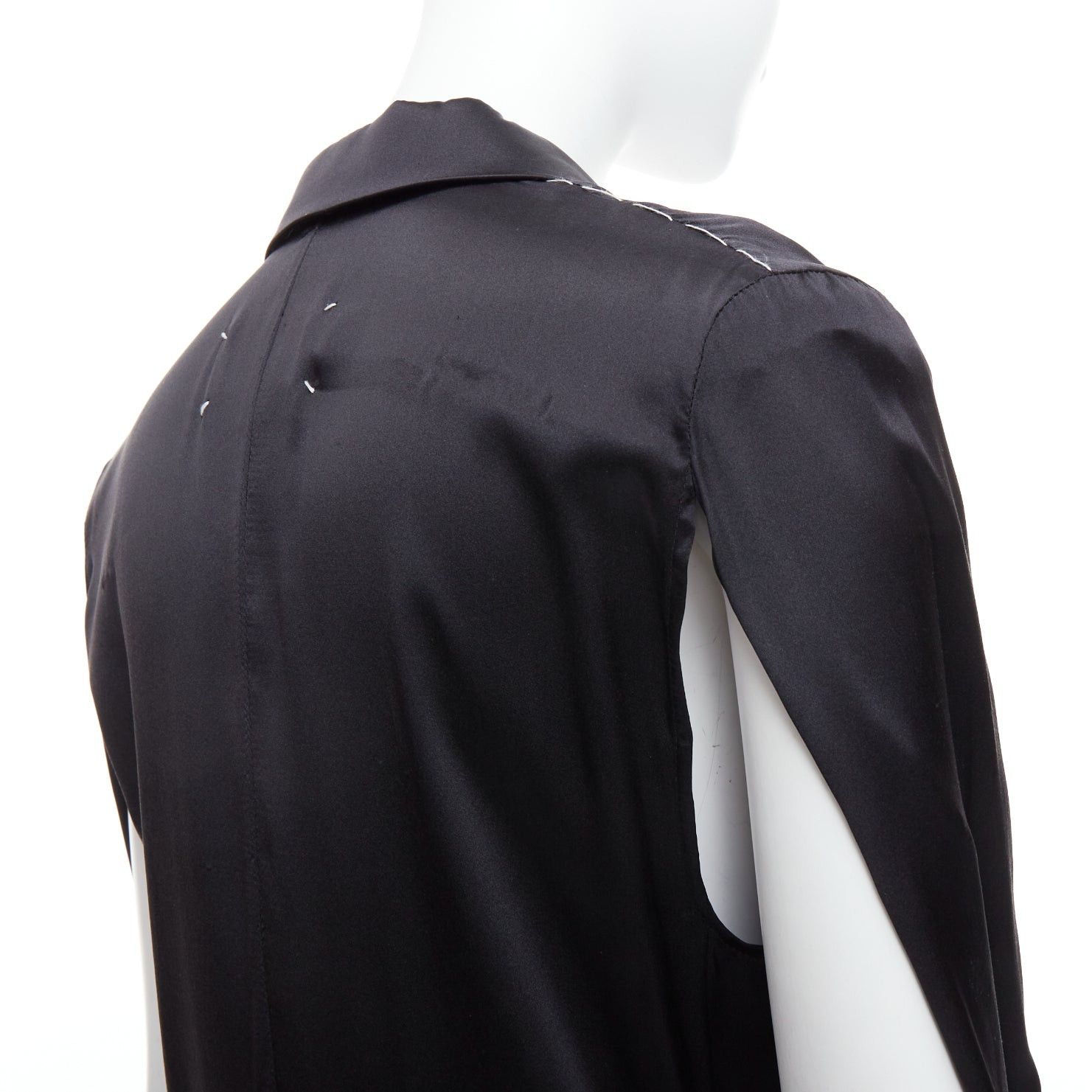 Maison Margiela rare MAISON MARTIN MARGIELA 2012 Runway black tucked sleeve blazer dress IT36 XXS Size S / US 4 / IT 40 - 7 Thumbnail
