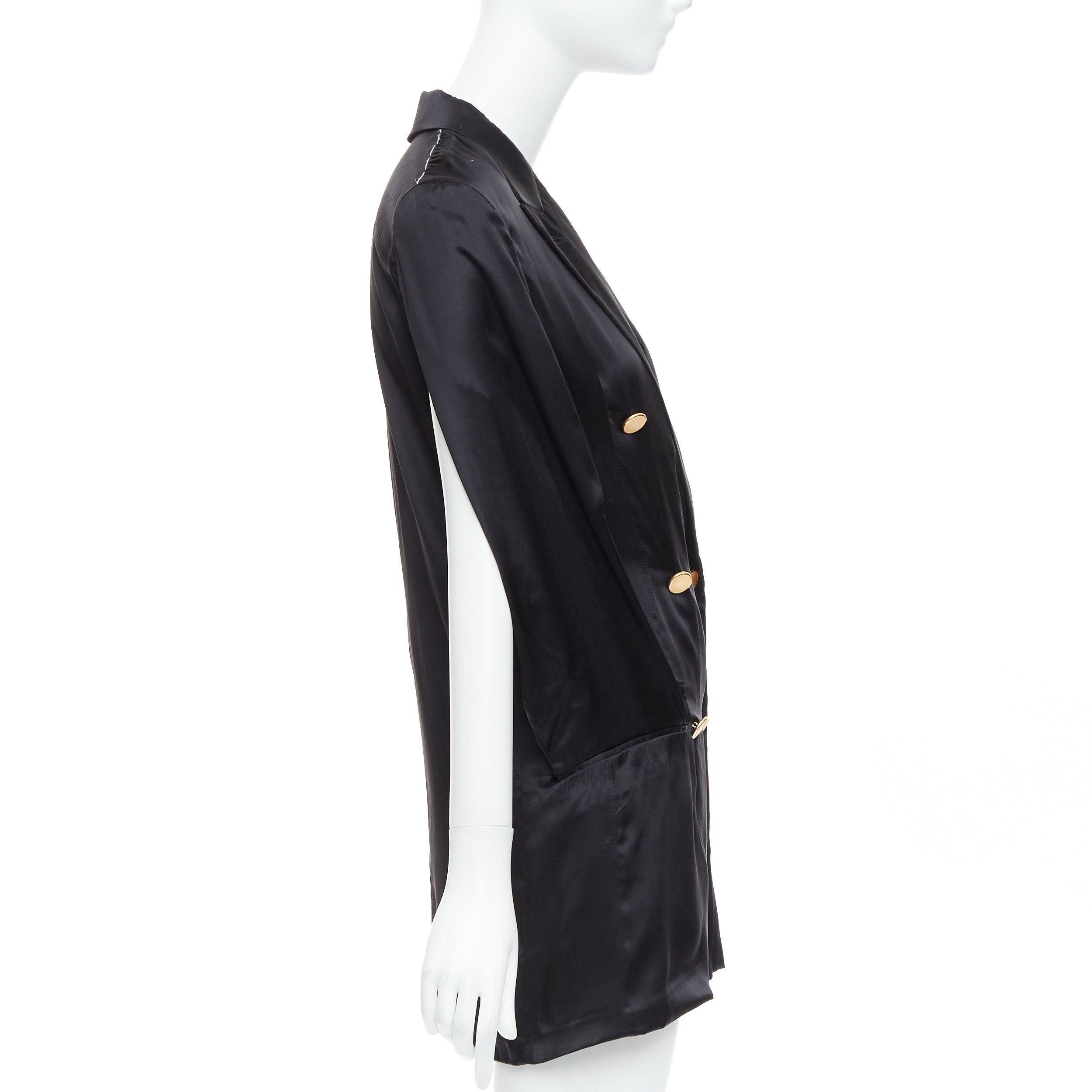 Maison Margiela rare MAISON MARTIN MARGIELA 2012 Runway black tucked sleeve blazer dress IT36 XXS Size S / US 4 / IT 40 - 4 Thumbnail