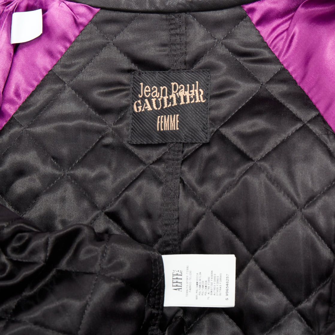 Jean Paul Gaultier JEAN PAUL GAULTIER Vintage faux leather reversed quilted trench coat IT38 XS Size XS / US 0-2 / IT 36-38 - 8 Thumbnail