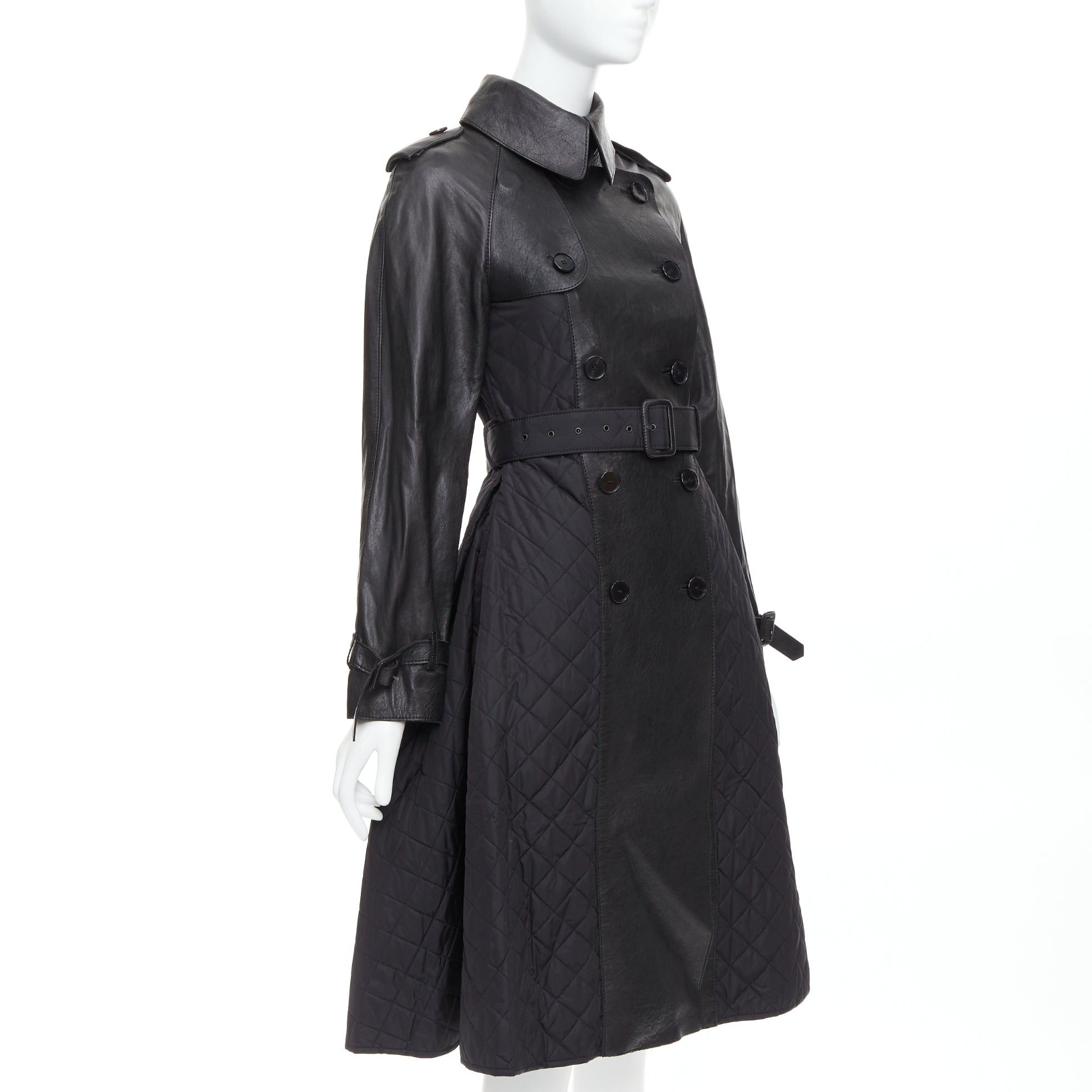 Jean Paul Gaultier JEAN PAUL GAULTIER Vintage faux leather reversed quilted trench coat IT38 XS Size XS / US 0-2 / IT 36-38 - 3 Thumbnail