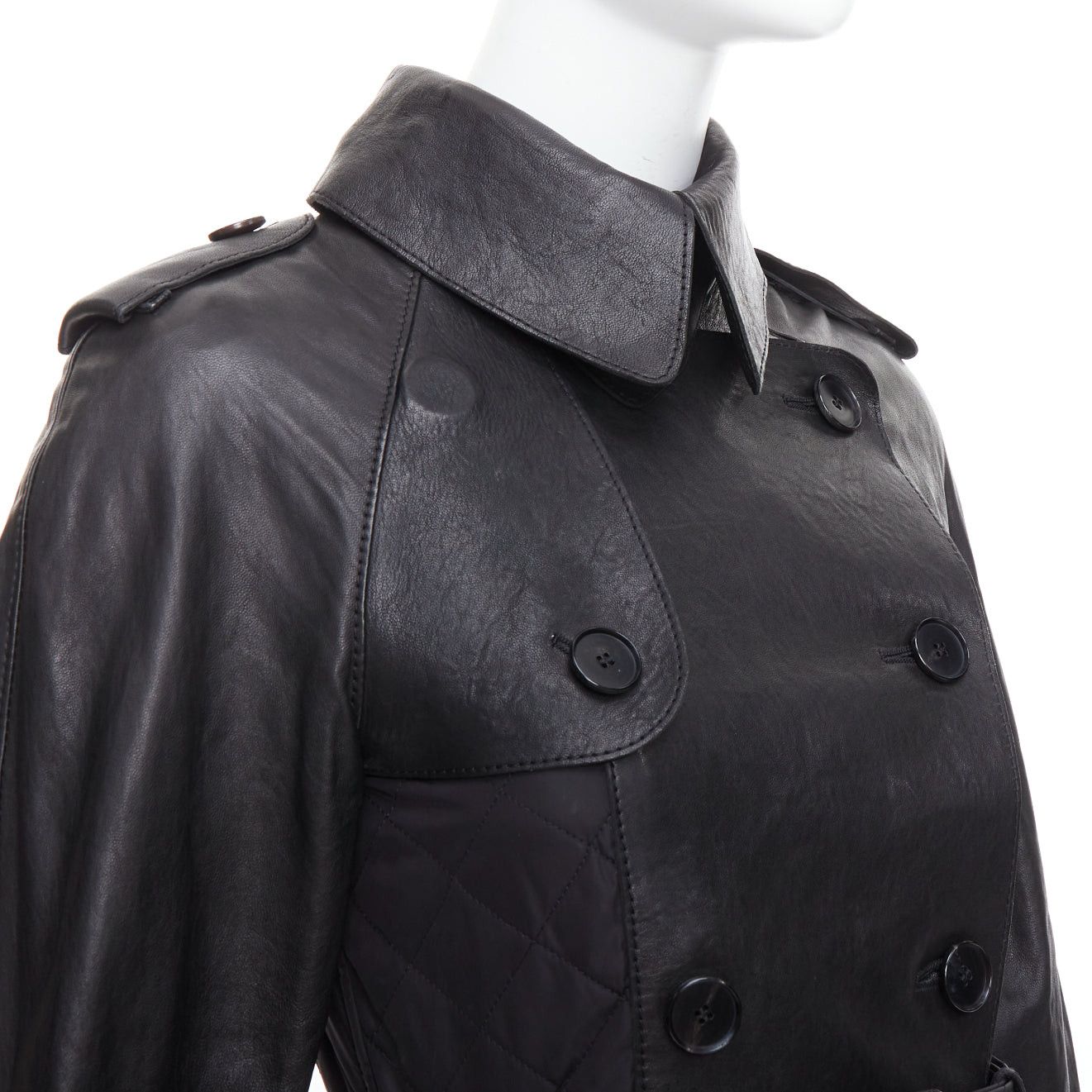 Jean Paul Gaultier JEAN PAUL GAULTIER Vintage faux leather reversed quilted trench coat IT38 XS Size XS / US 0-2 / IT 36-38 - 7 Thumbnail