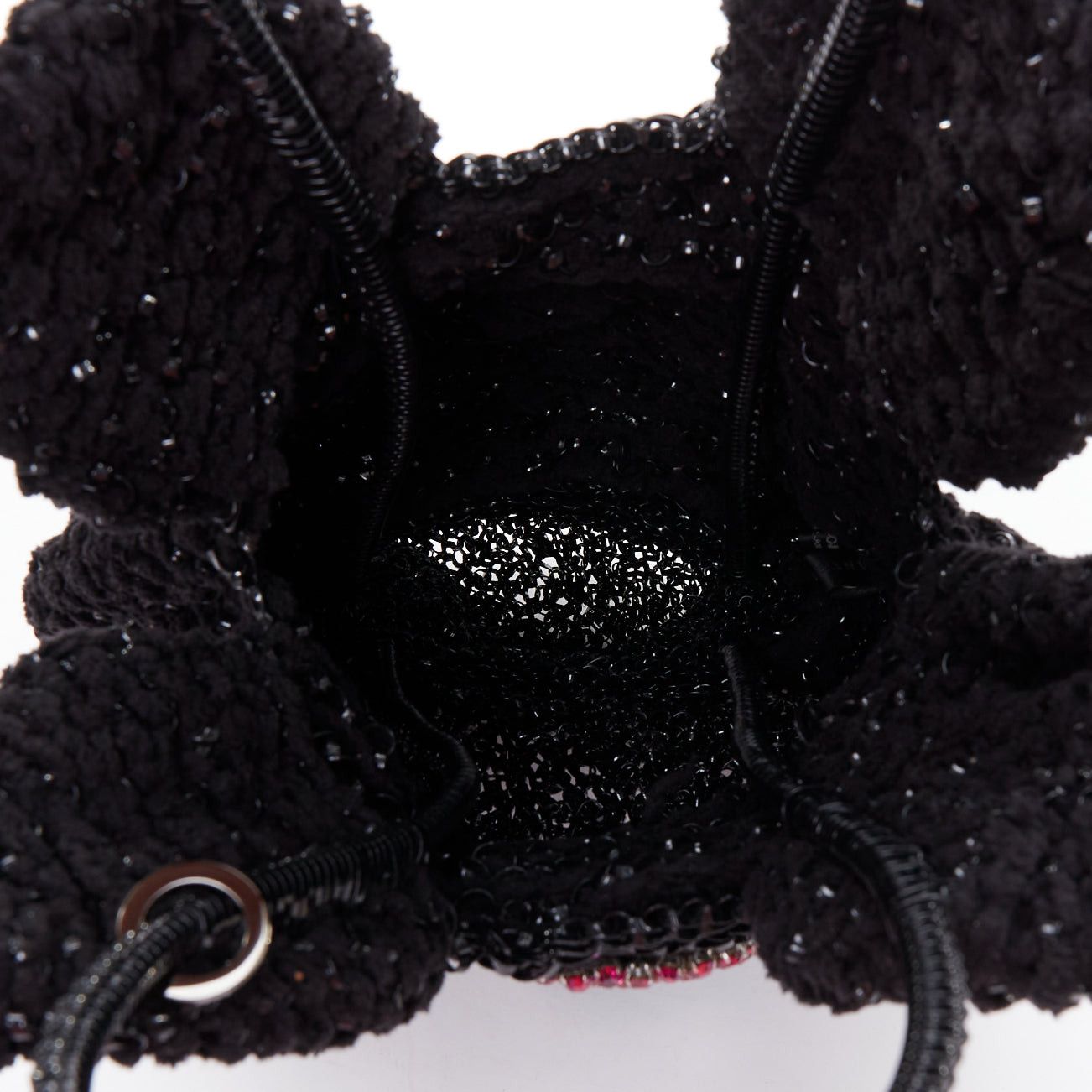ANTEPRIMA rare ANTEPRIMA SMy Melody Kuromi Sanrio black wire pink crystal skull tote bag Size ONE SIZE - 9 Thumbnail