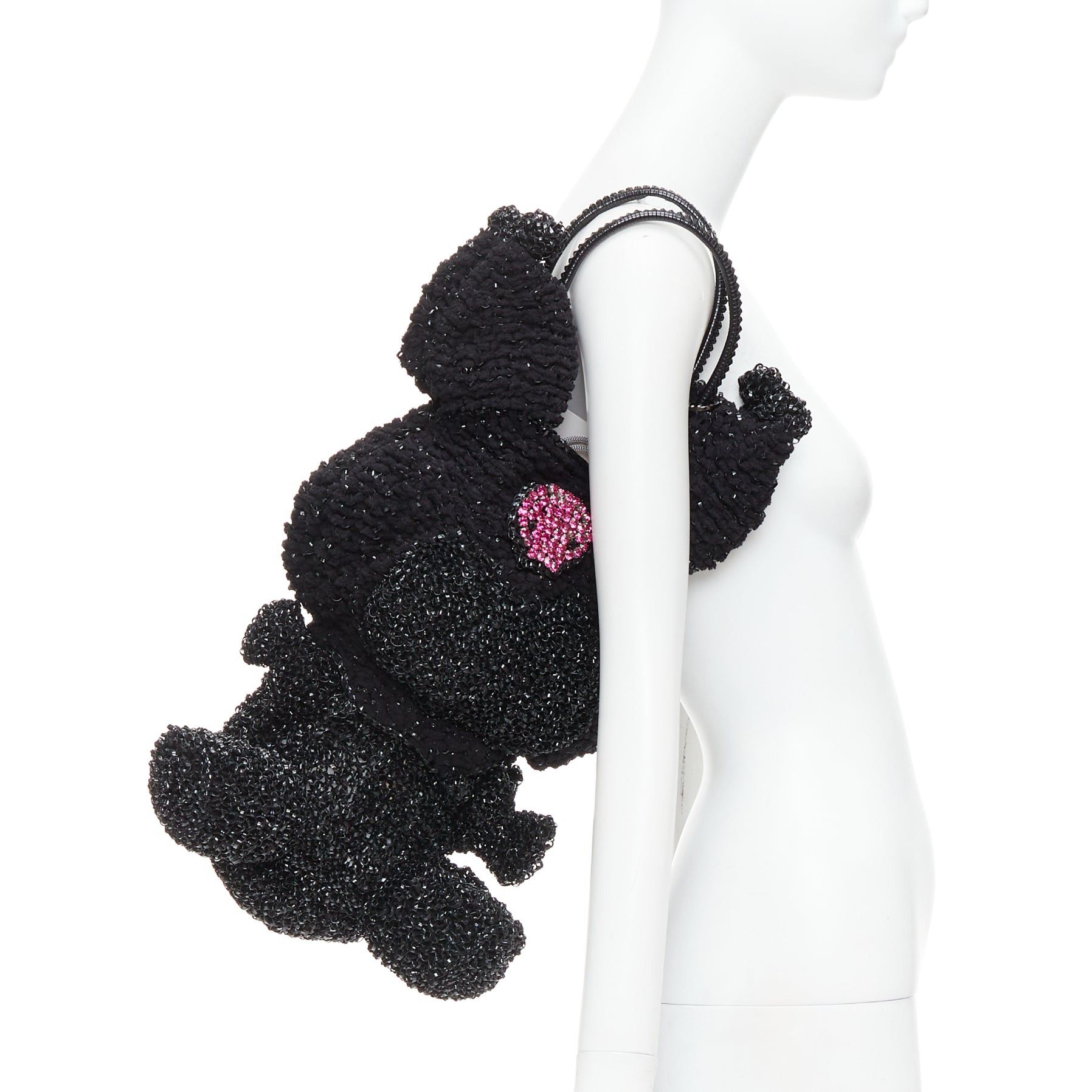 ANTEPRIMA rare ANTEPRIMA SMy Melody Kuromi Sanrio black wire pink crystal skull tote bag Size ONE SIZE - 2 Thumbnail
