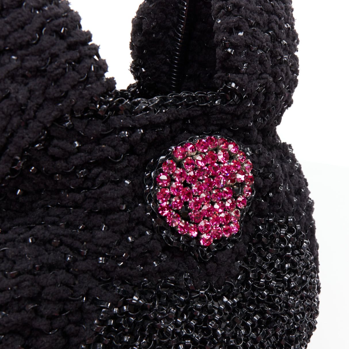 ANTEPRIMA rare ANTEPRIMA SMy Melody Kuromi Sanrio black wire pink crystal skull tote bag Size ONE SIZE - 8 Thumbnail